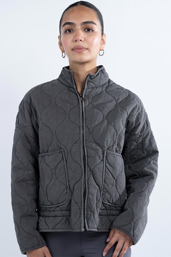 Picture of Quilted Jacket-Grey