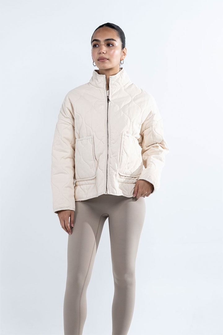 Picture of Quilted Jacket-Beige