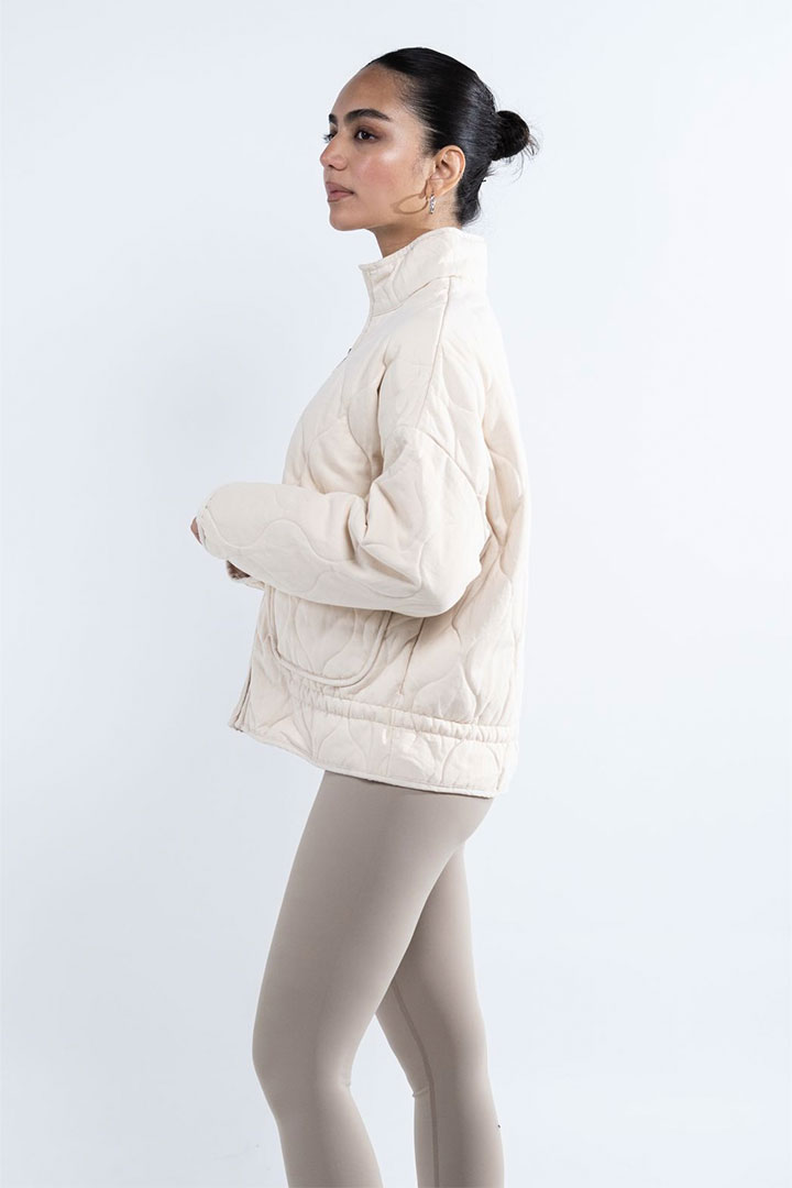 Picture of Quilted Jacket-Beige