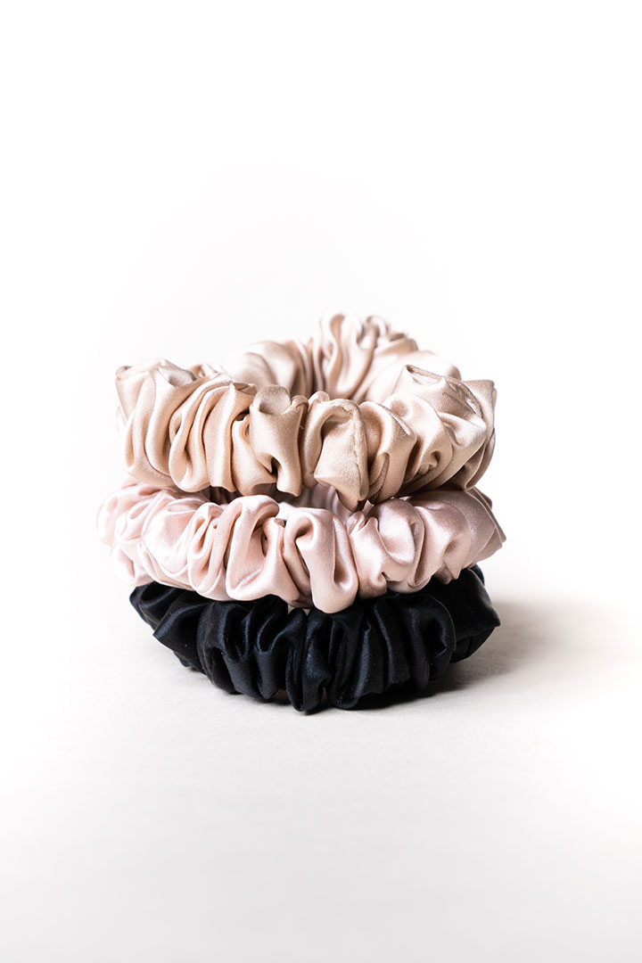 Picture of Midi Silk Scrunchies (Set of 3) - Bloom