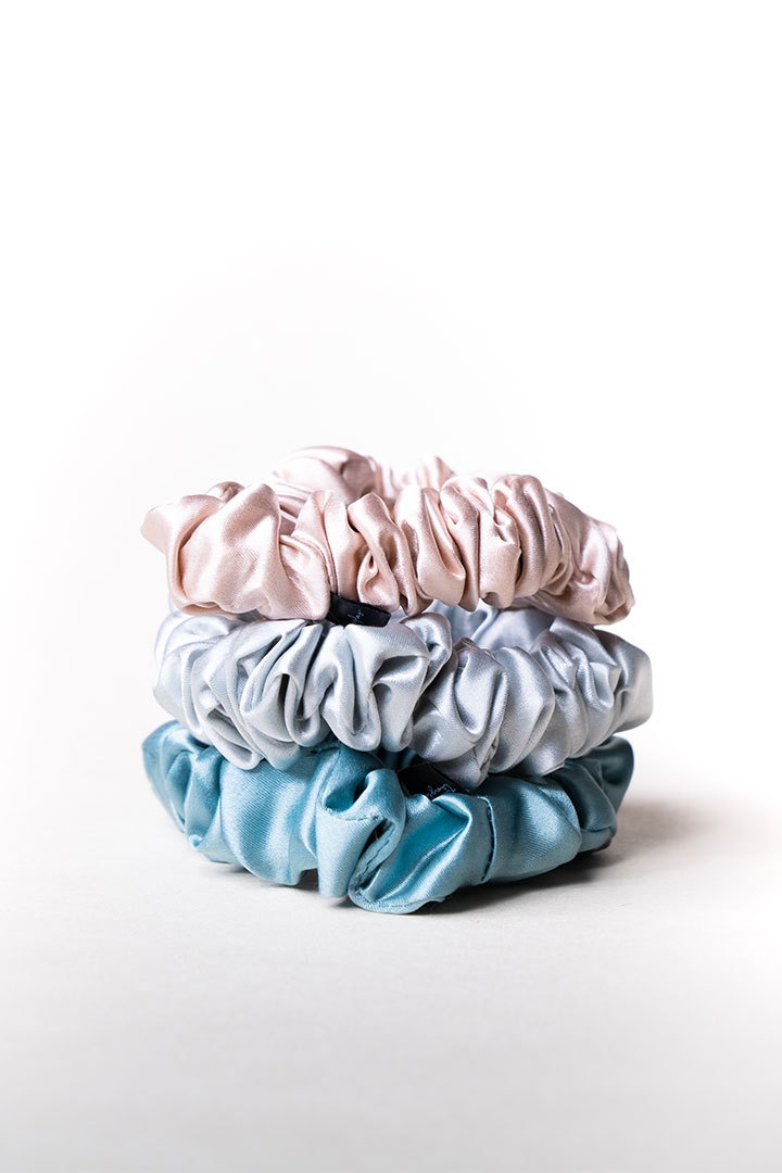 Picture of Midi Silk Scrunchies (Set of 3) - Wildflower