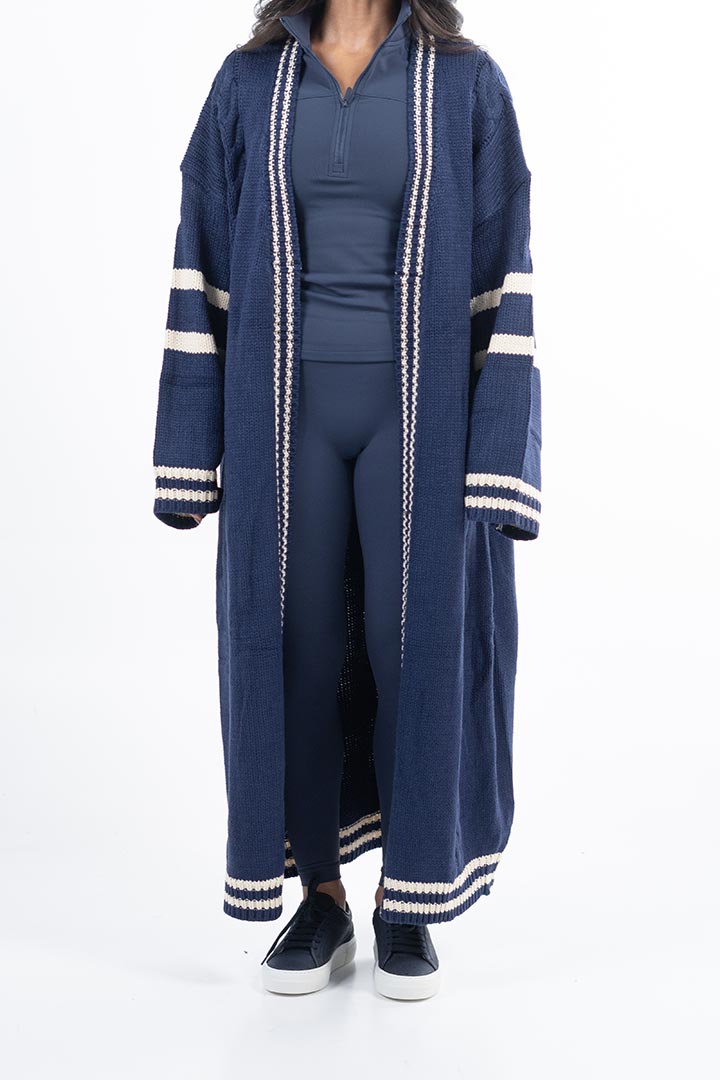 Picture of  Long Knitted Cardigan - Dark Blue