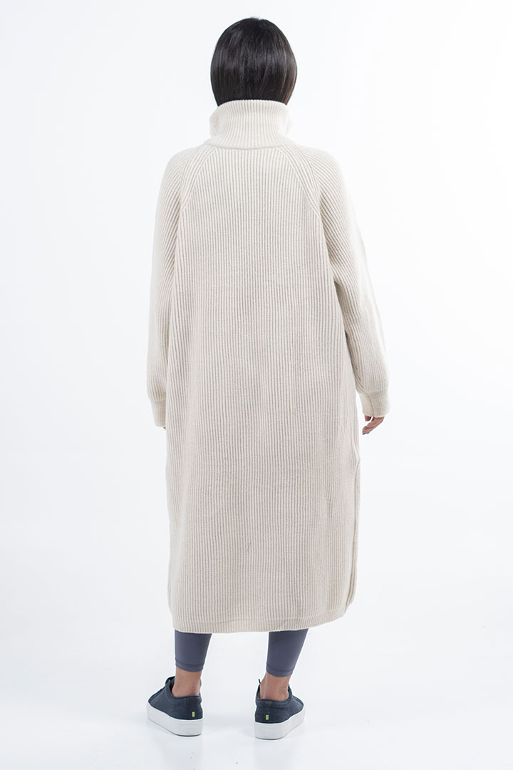 Picture of Long zip up Cardigan - Apricot