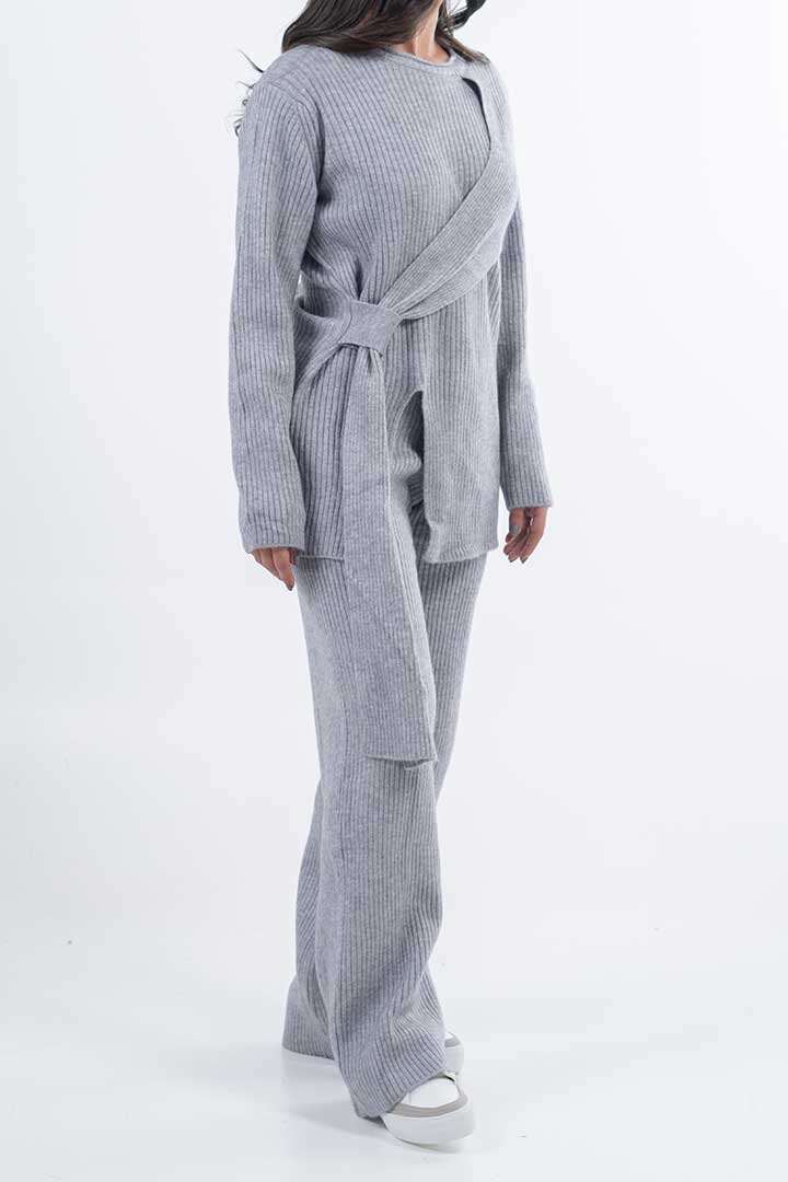 Picture of Two Piece Knitted Set - Grey