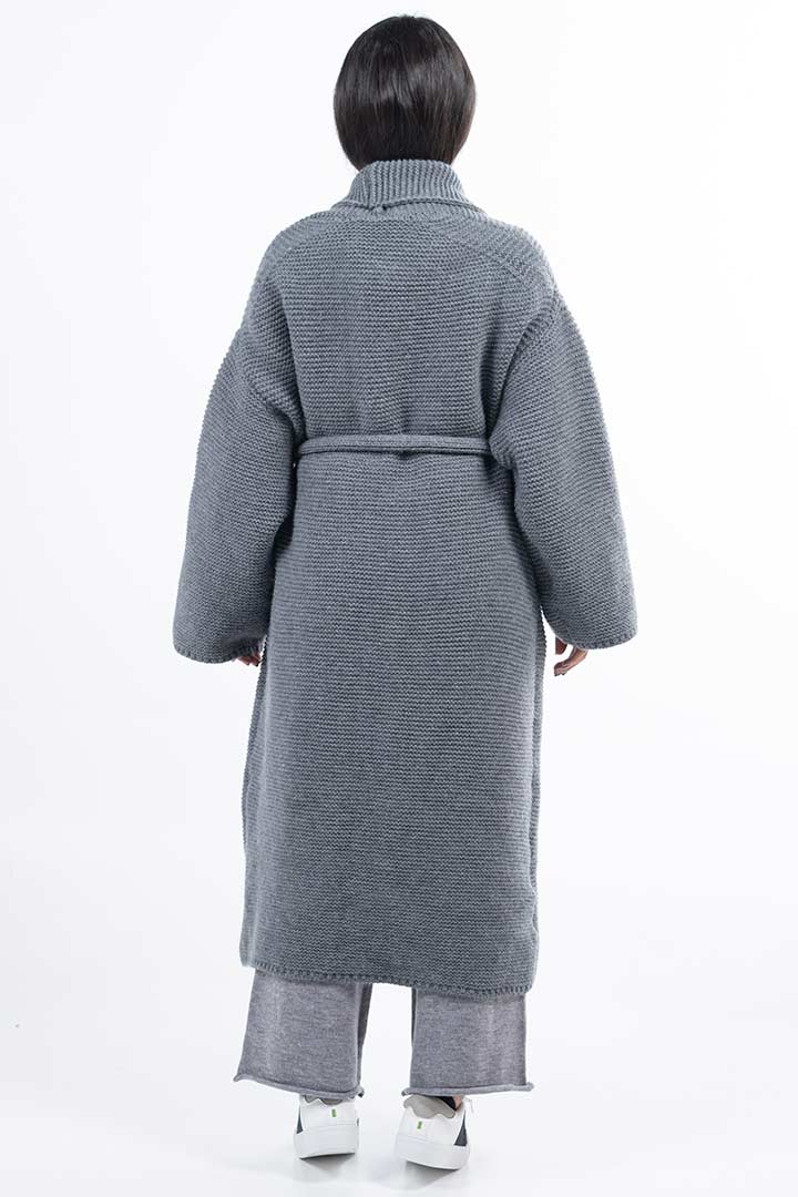 Picture of Long Belted Cardigan - Grey