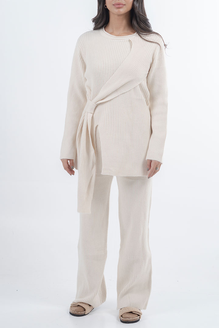 Picture of Two Piece Knitted Set - Apricot