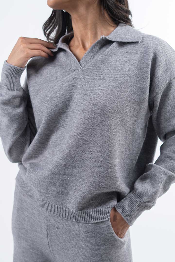 Picture of Two Piece Pullover Set - Grey