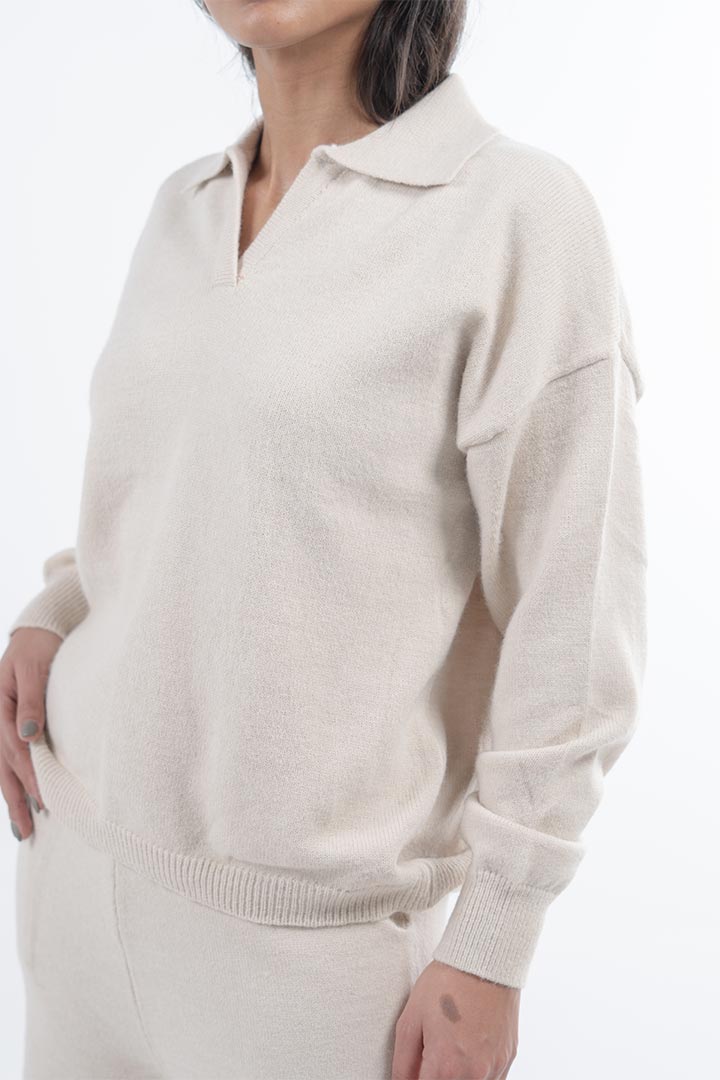 Picture of Two Piece Pullover Set- Creme