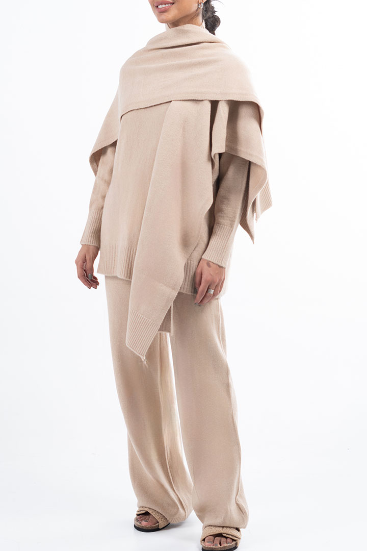 Picture of Three Piece Wrap-Over Set - Beige