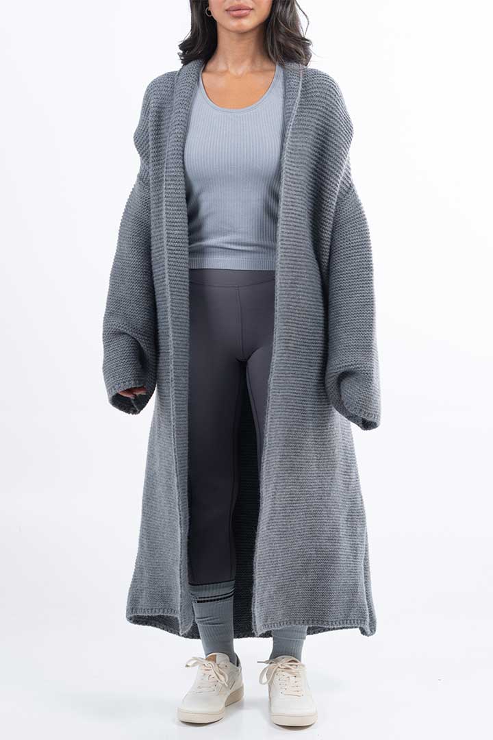 Picture of Long Belted Cardigan - Grey