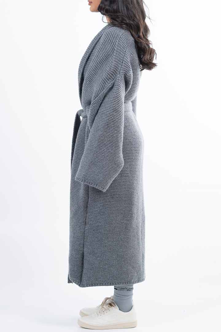 Picture of Long Belted Cardigan - Grey