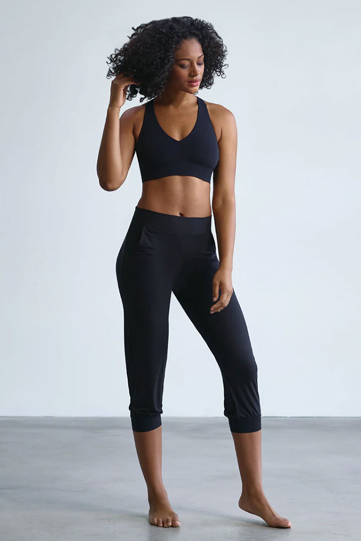 Picture of Butter High-Rise Capri Jogger- Black