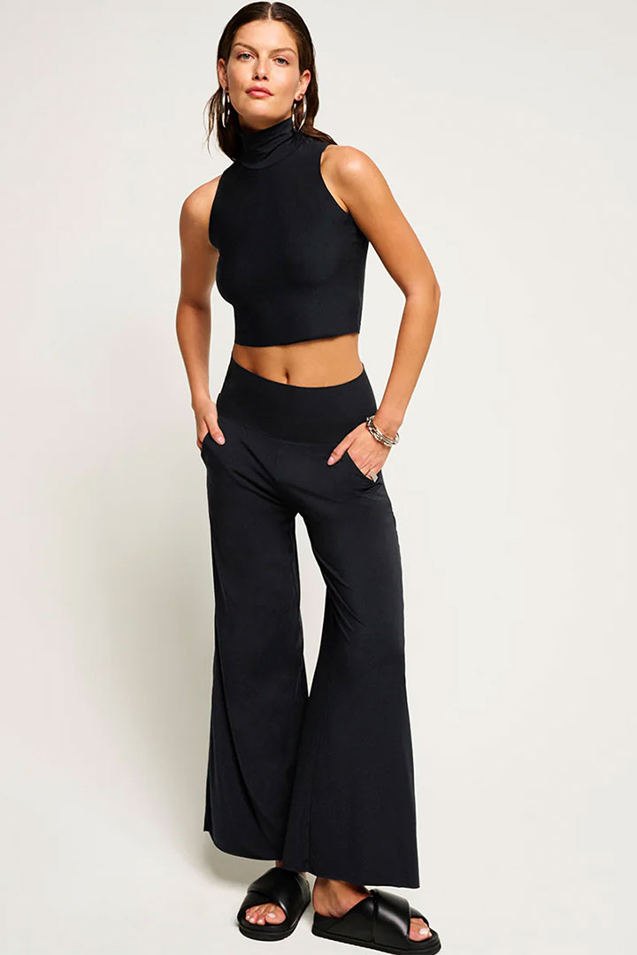 Picture of Butter Wide Leg Lounge Pant -Black