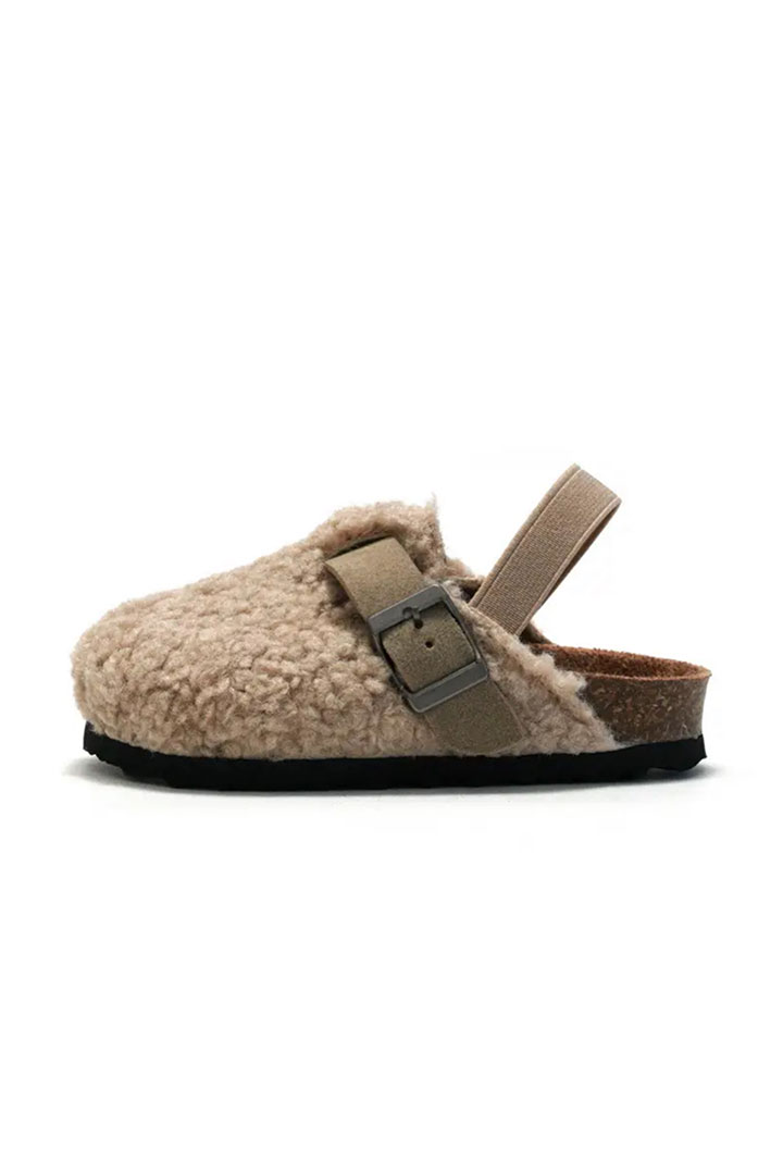 Picture of Kids Teddy Mules - Beige