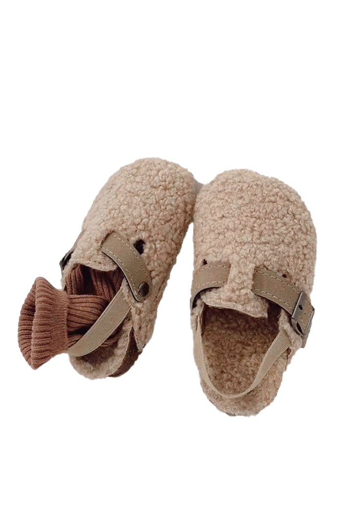 Picture of Kids Teddy Mules - Beige