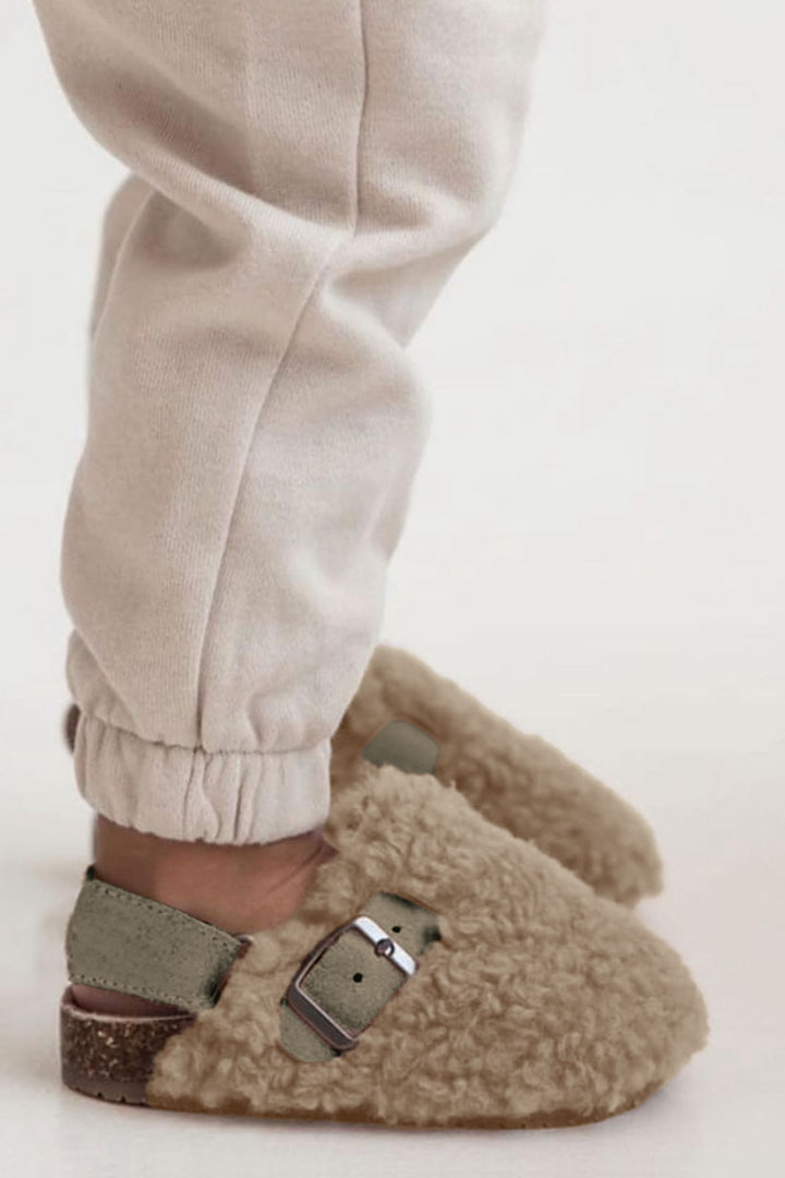 Picture of Kids Teddy Mules - Beige