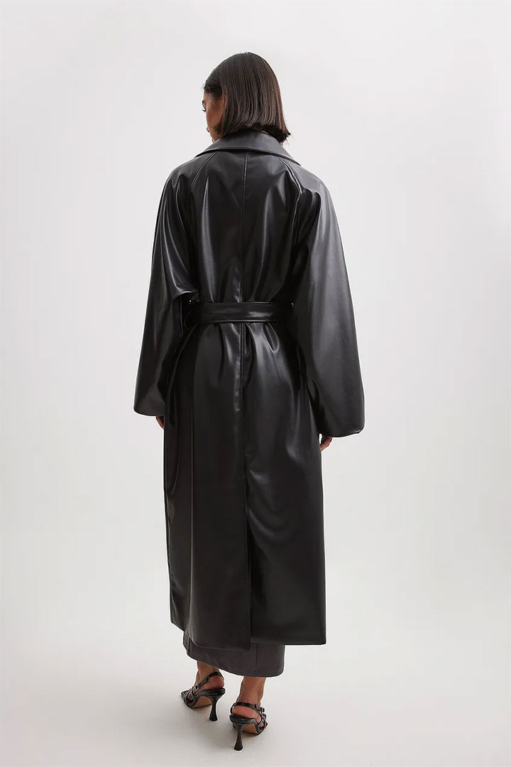 Picture of Oversized PU Trench Coat 
