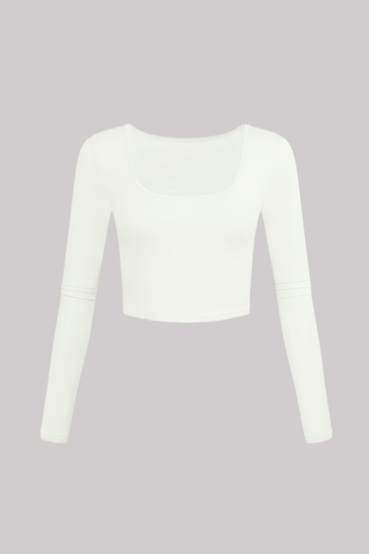 Picture of Everywear Long Sleeve Top-Cloud White