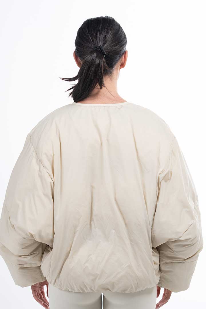 Picture of Cropped Puffer Jacket-Beige