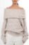 Picture of Off Shoulder Knitted Pullover-Beige