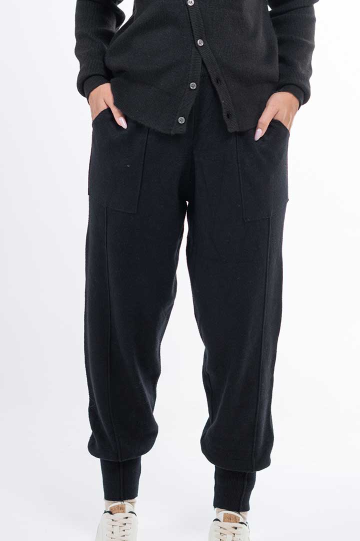 Picture of High Waist Draw String Pants-Black