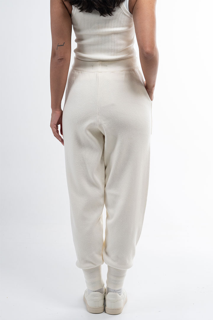 Picture of High Waist Draw String Pants-Creme