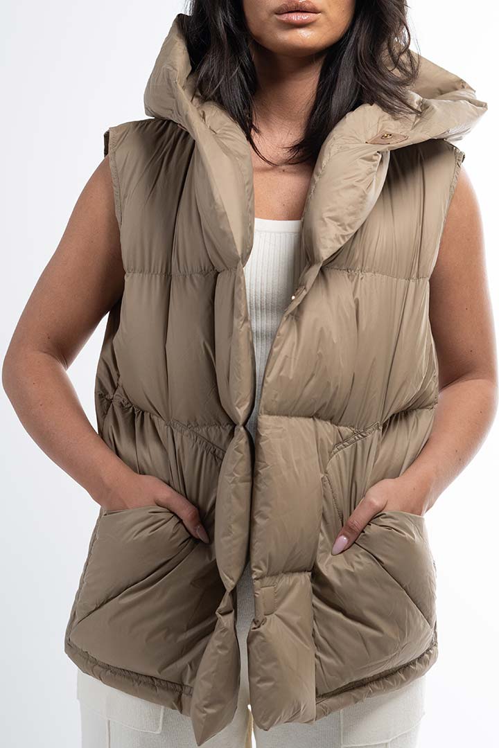 Picture of Puffer Vest-Brown