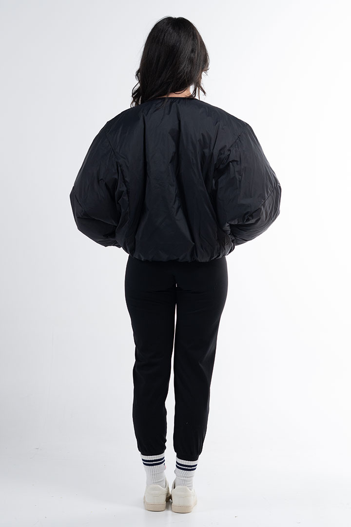 Picture of Cropped Puffer Jacket-Black