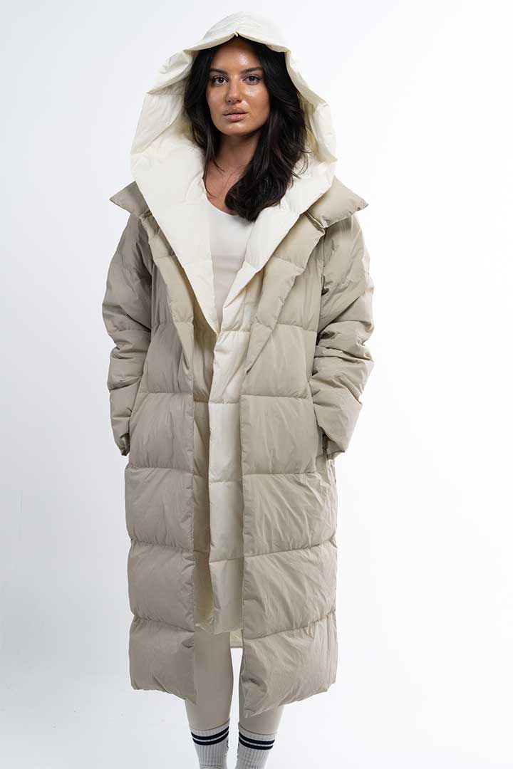 Picture of Double Layered Midi Puffer-Green