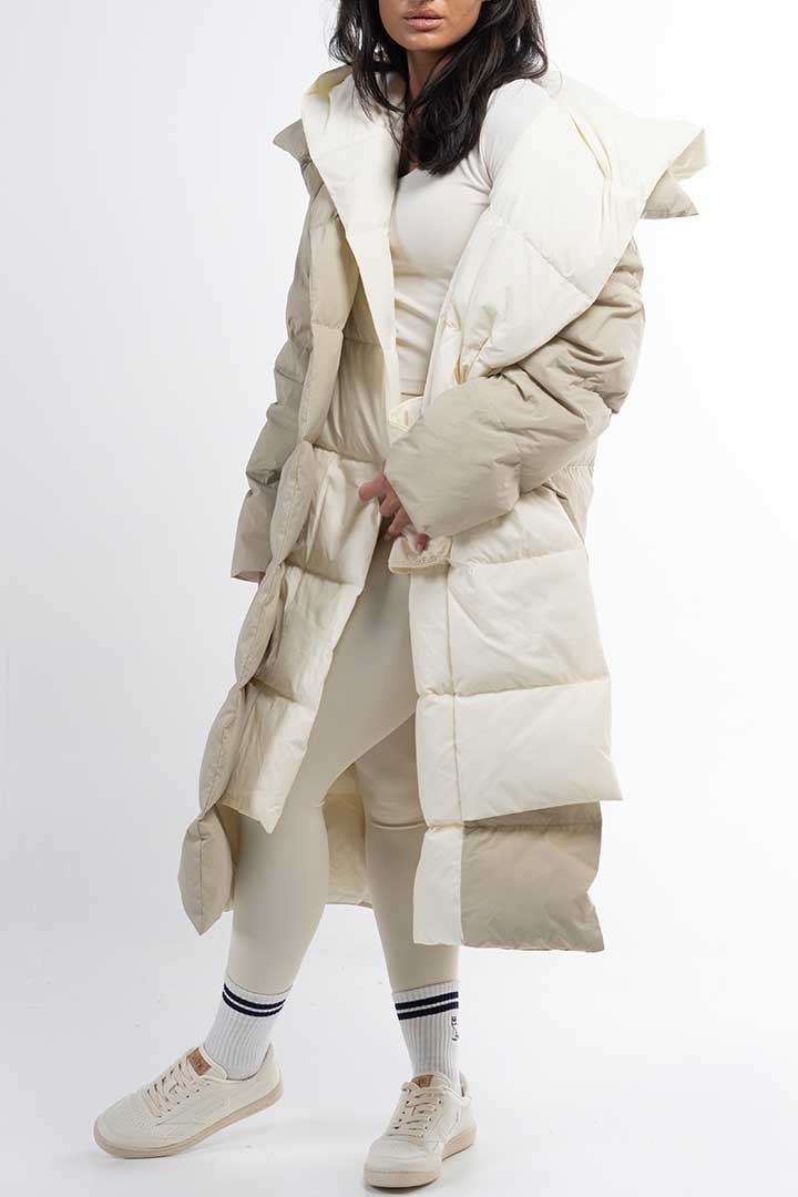 Picture of Double Layered Midi Puffer-Green