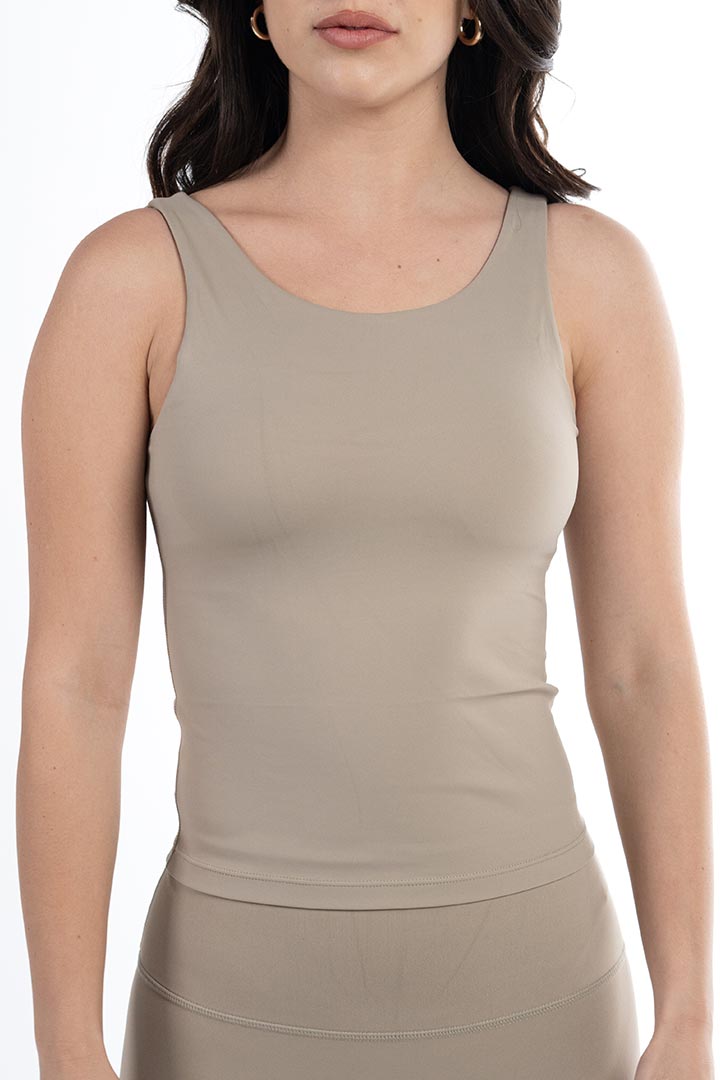 Picture of Everywear High Neck Tank-Sand