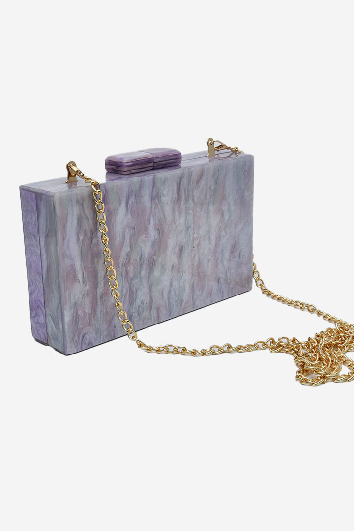 Picture of Aura Clutch Bag-Purple