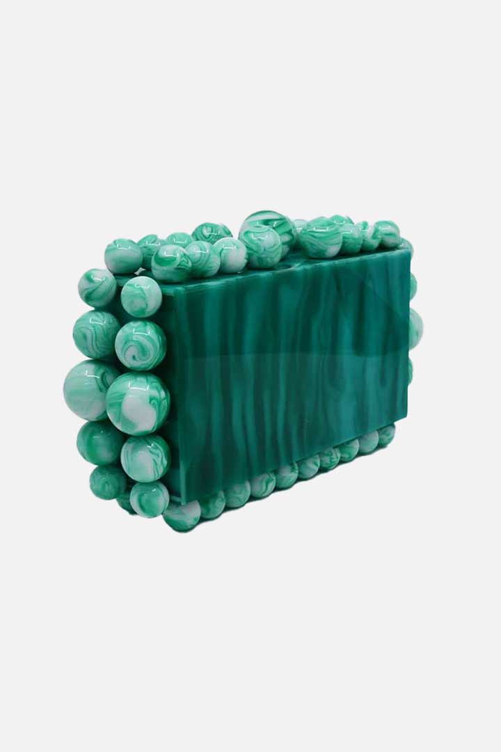 Picture of Marble Clutch Bag-Green