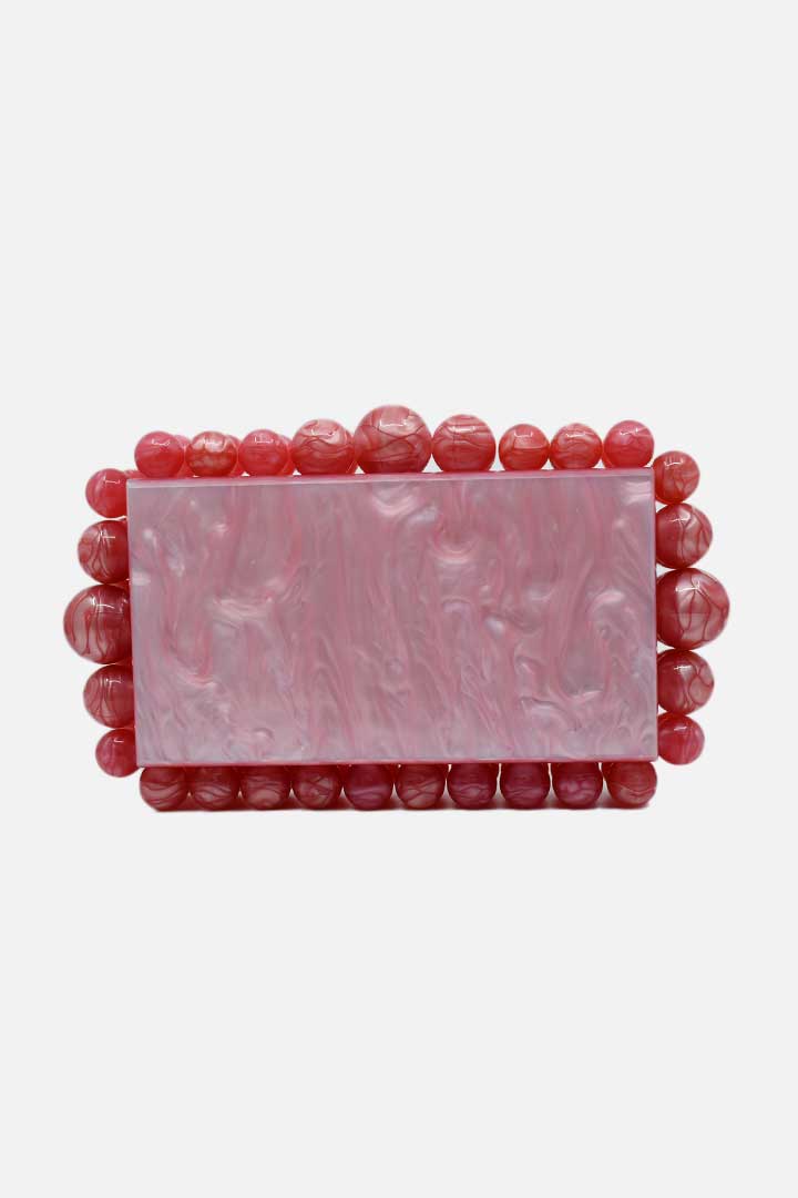 Picture of Marble Clutch Bag-Pink