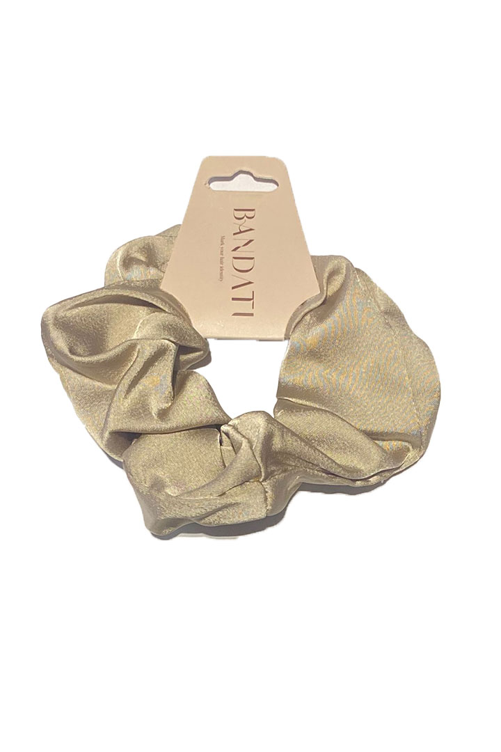 Picture of Silk Satin Scrunchie-Beige