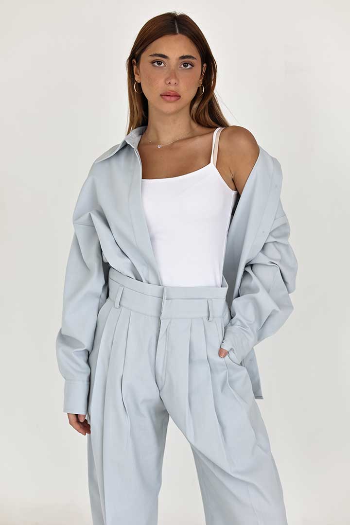 Picture of Oversized Suit Set-Grey