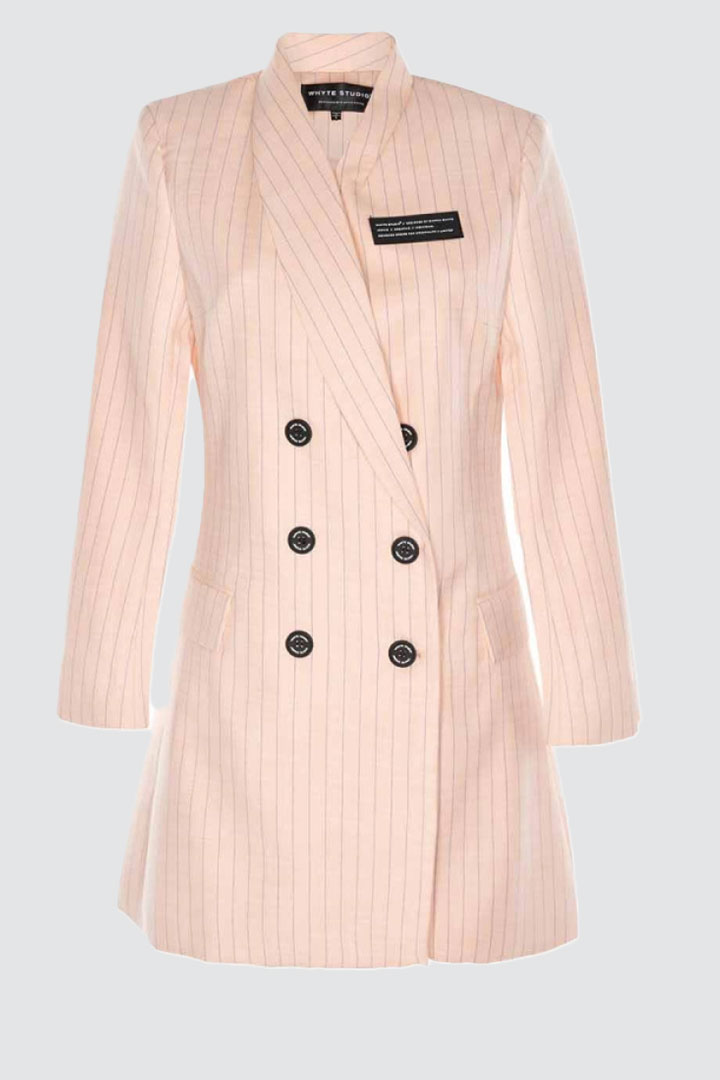 Picture of The "TRIAL" Blazer Dress - Peach / Beige