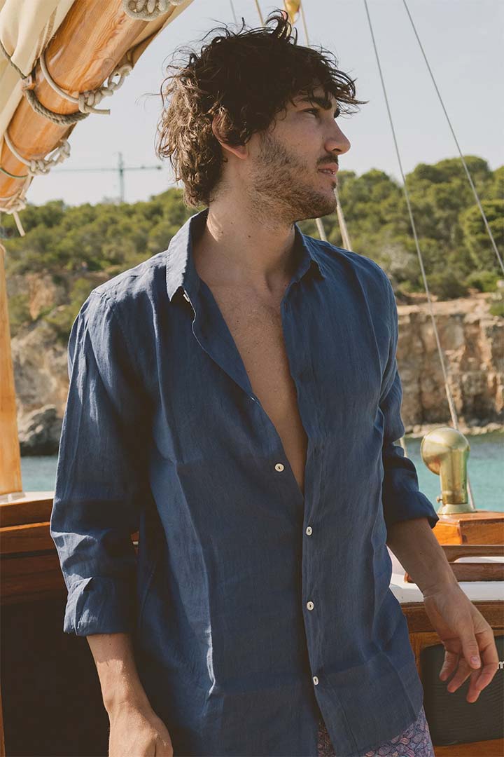 Picture of Azul Marino Linen Shirt