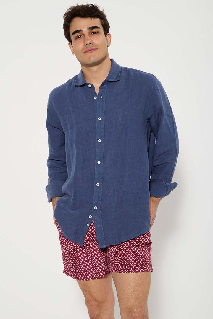 Picture of Azul Marino Linen Shirt