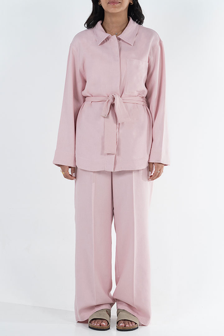 Picture of Blissful Linen Blend Trousers - Pink