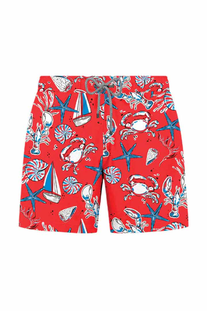 Picture of John Frank All Over Printed Swimshorts - Undersea Red