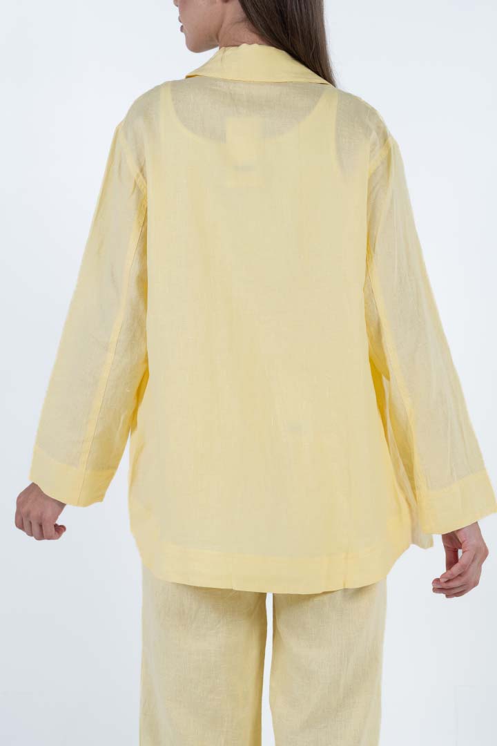 Picture of 100% Linen Top - Butter Yellow