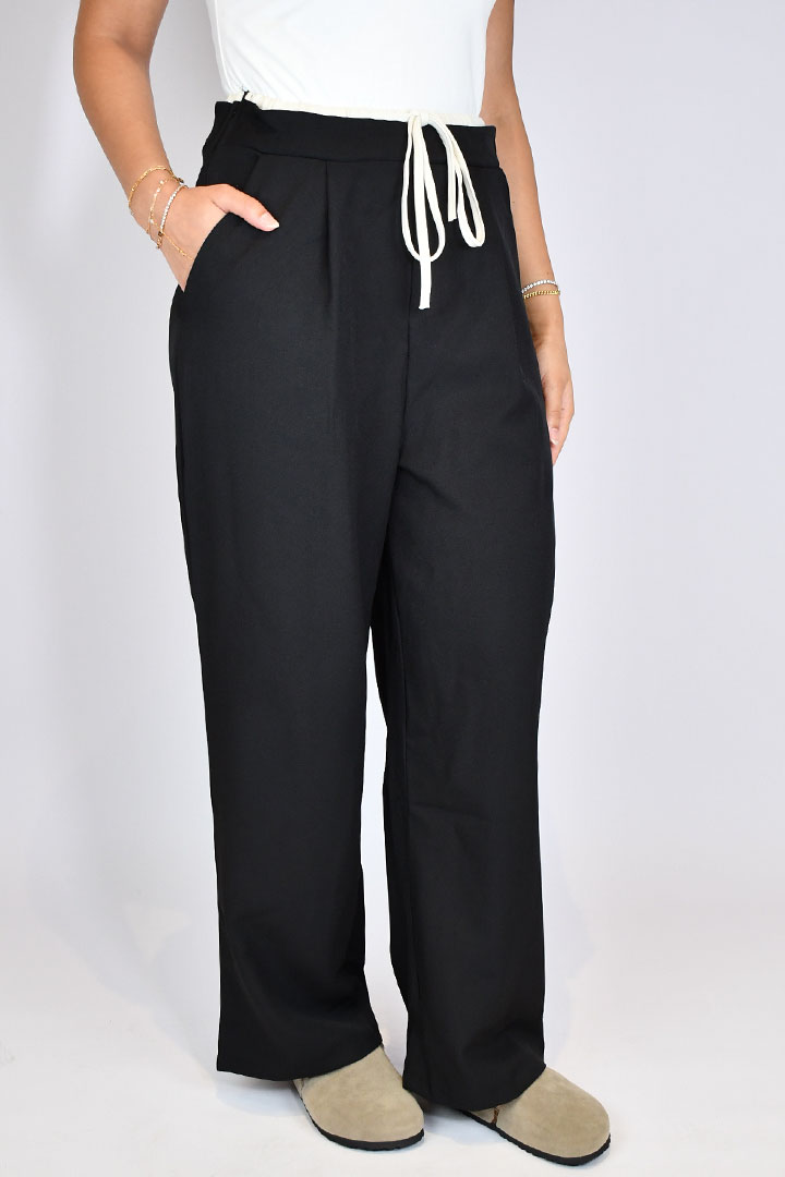 Picture of Drawstring Trousers - Black