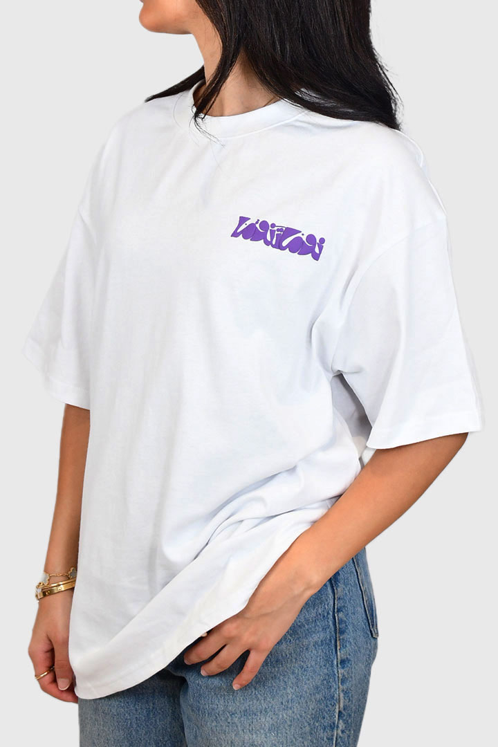 Picture of Nouma Tanoma Oversized T-Shirt Purple on White 