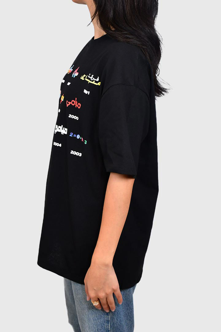 Picture of Miami Album Oversized T-Shirt Black