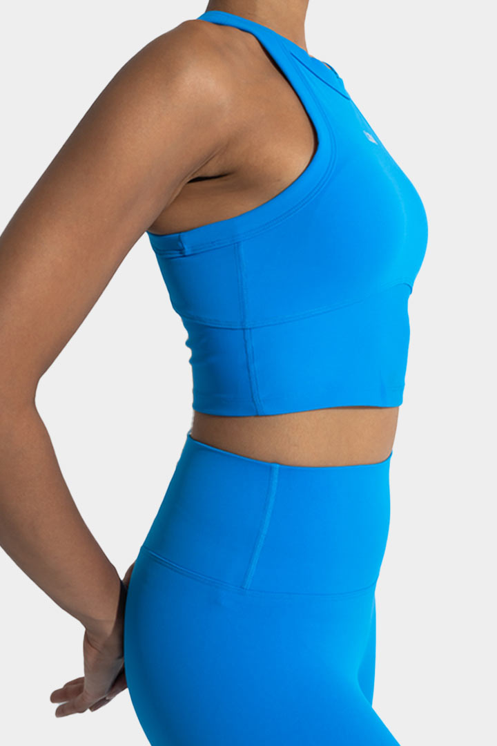 Picture of Padded Extended Vest Sports bra - DodgerBlue