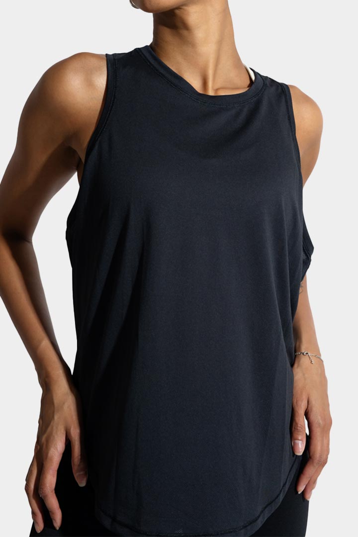 Picture of Full Length loose fit tank top - Black