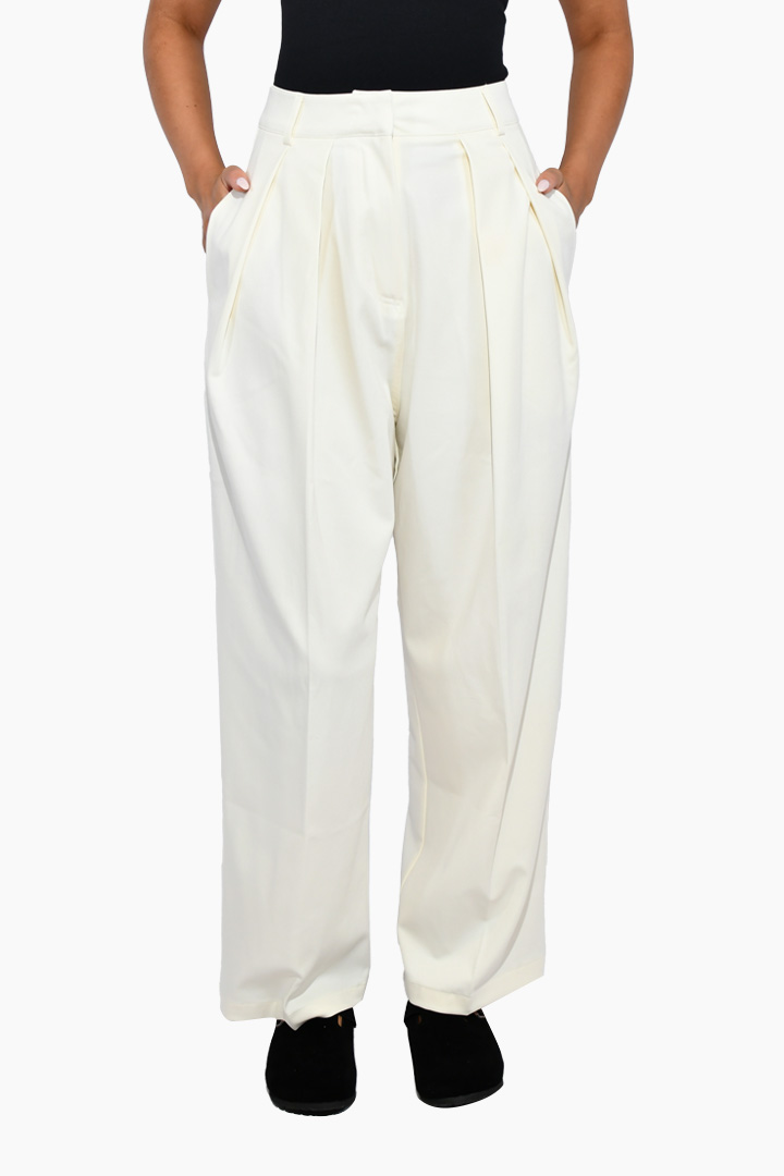 Picture of Creme Wide Leg Trousers 