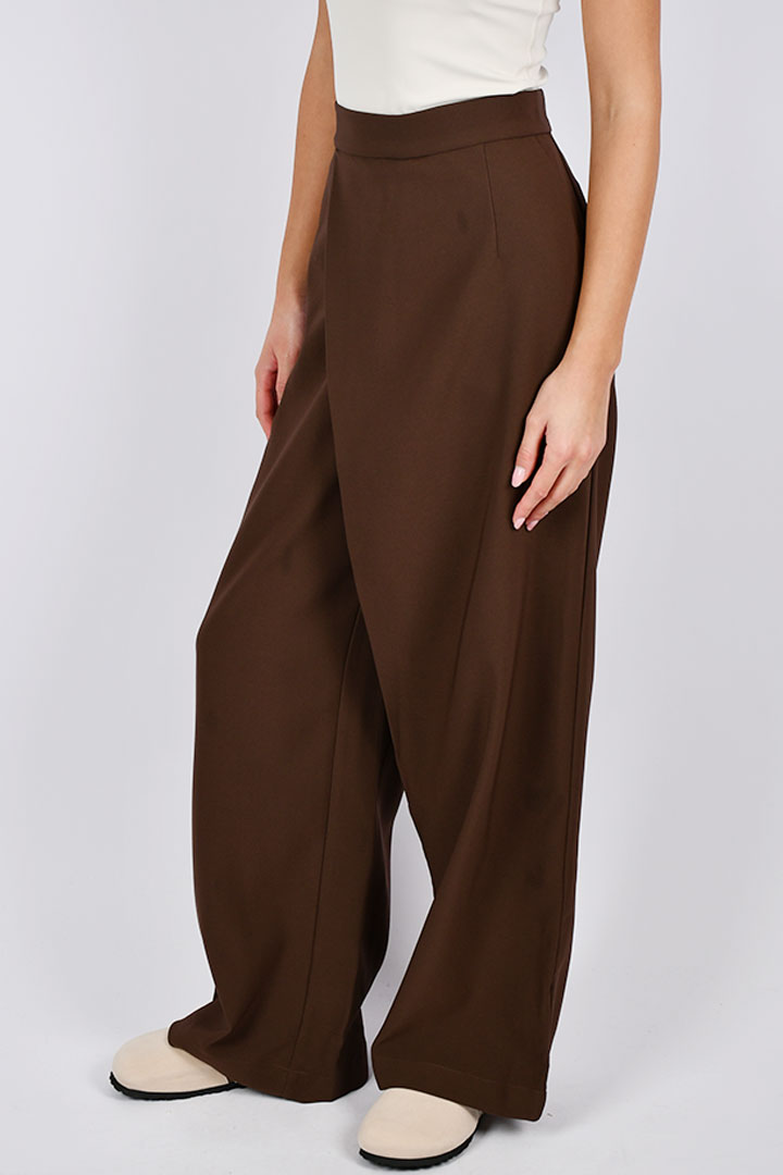 Picture of Asymmetrical Trousers -Brown