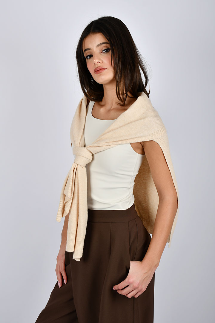 Picture of Over the Shoulder Shawl - Creme